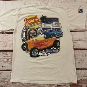 Johnny Rockets‎ T-Shirt 2007 Reno Nevada Hot Rod Size Medium Mens